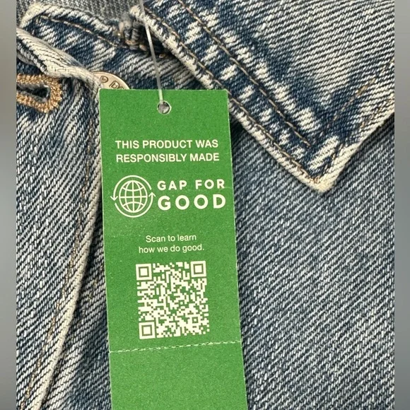 GAP Puff Sleeve Icon Denim Jean Jacket Indigo Blue - Picture 9 of 15